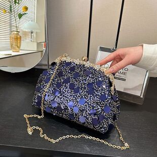 女包高端大气上档次名媛精致手提包2025新款网红时尚亮片法式晚宴