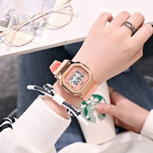 手表女学生初高中带闹钟电子手表女学生韩版潮流简约少女ins森系