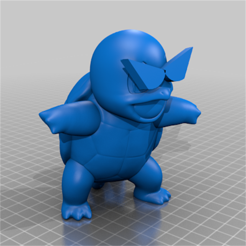 杰尼龟宝可梦神奇宝贝口袋妖怪精灵手办三维立体stl文件3d打印
