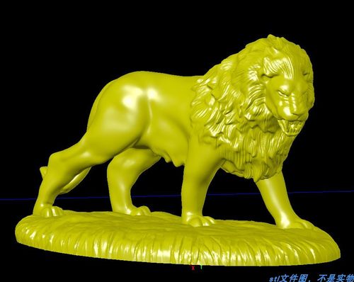 狮子动物森林之王摆件装饰三维立体stl文件图雕刻3D打印模型素材