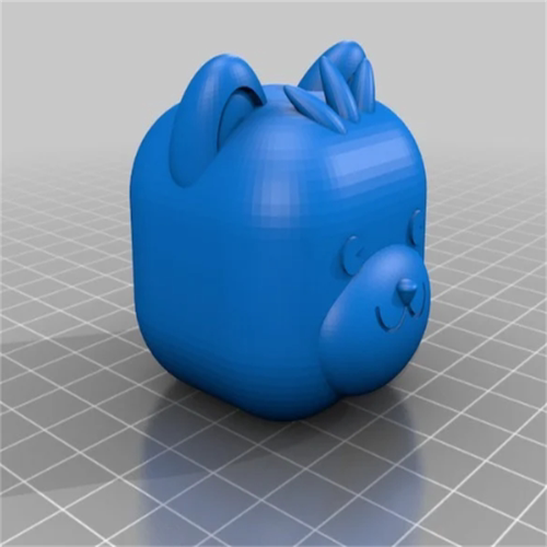 熊头动物卡通动漫三维立体圆雕图纸stl文件雕刻机3D打印模型素材