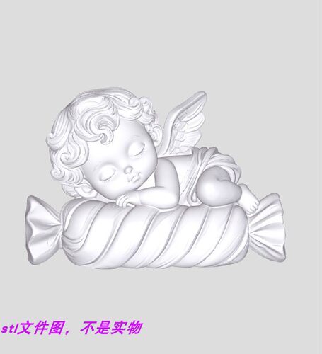 睡眠天使女孩糖果男孩人物万圣节三维立体stl文件3D打印模型素材