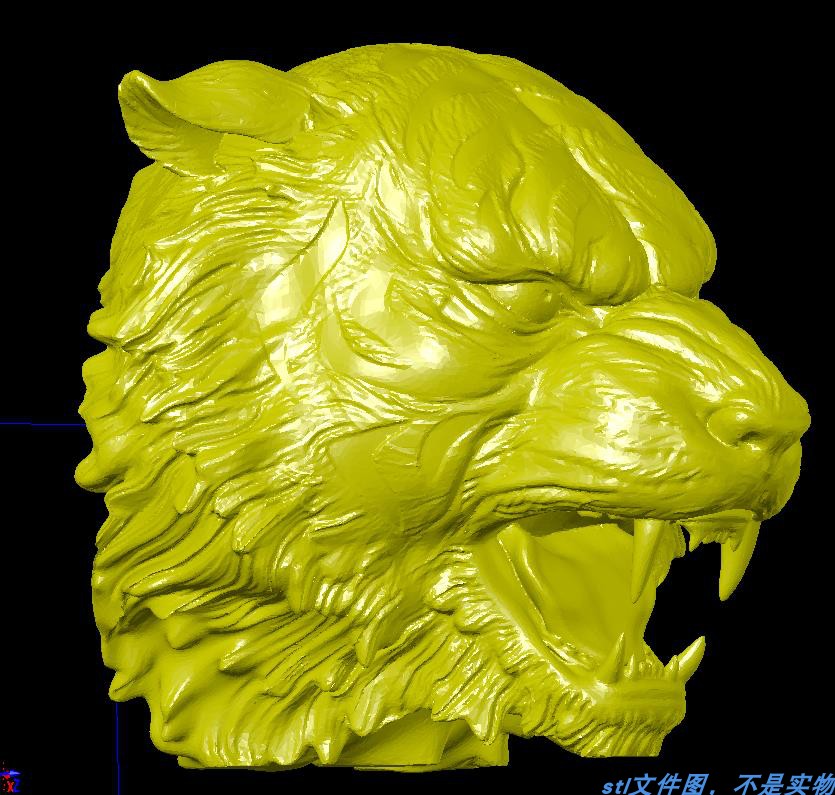 老虎生肖动物卡通摆件扫描三维立体stl文件图雕刻3D打印模型素材