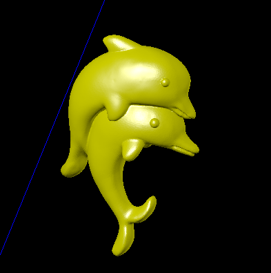 情侣海豚动物跨境三维立体图圆雕图纸stl文件雕刻机3d打印模型
