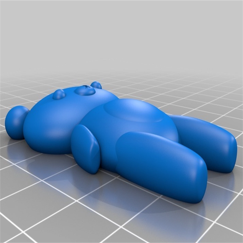 熊躺吊坠动物摆装饰玩具手办三维立体stl文件雕刻3D打印模型素材