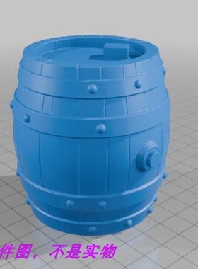 木桶酒桶火药桶摆件装饰三维立体图stl文件雕刻机3D打印模型素材