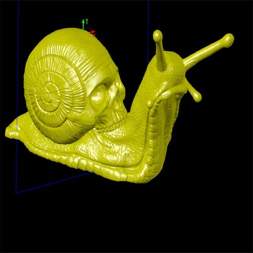 克鲁苏蜗牛头骨骷髅摆件3图精三维立体stl文件雕刻3D打印模型素材