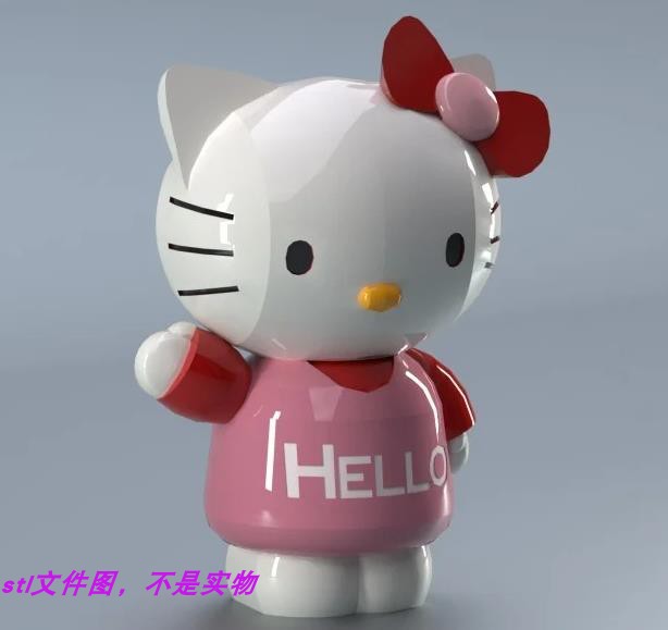 凯蒂猫hellokitty卡通kt猫三丽鸥立体stl文件图雕刻图3D打印模型