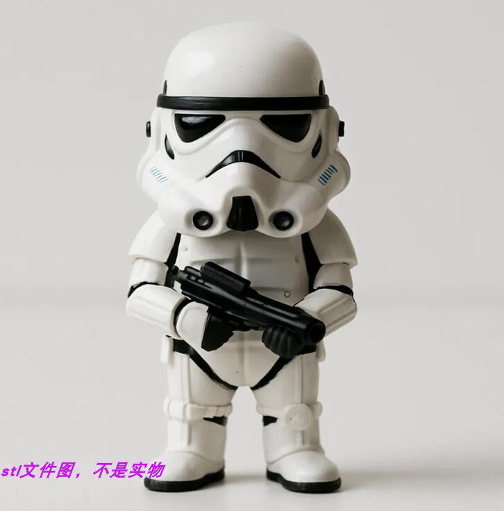白士兵暴风兵星球大战武士三维立2D/3D绘图
