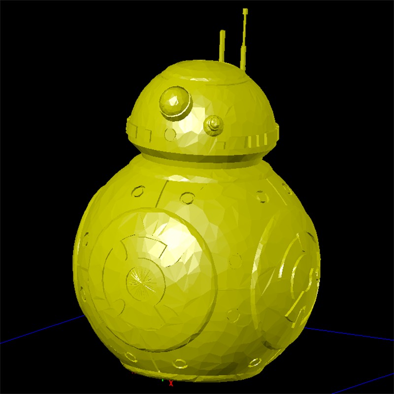 星球大战机器人bb8三维立体图圆雕图图纸stl文件雕刻机3d打印模型