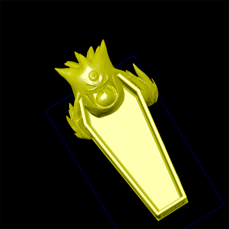 幽灵棺材镂空装饰摆件三维立体图纸stl文件雕刻机3D打印模型素材