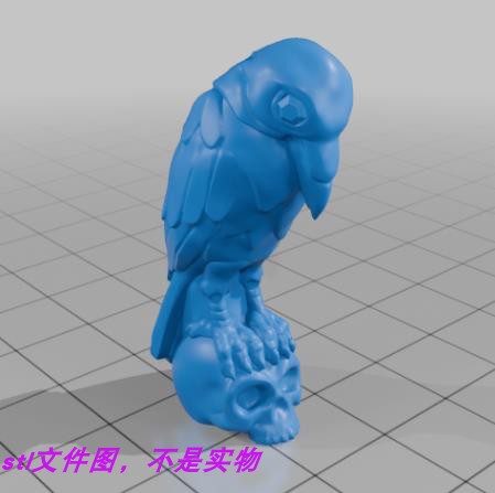 头骨乌鸦万圣节鸟骷髅动物三维立体圆雕stl文件图雕刻3D打印模型