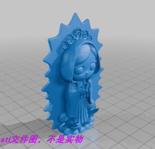 圣人母亲上帝西方人物圣母欧式装饰stl文件图雕刻3D打印模型素材