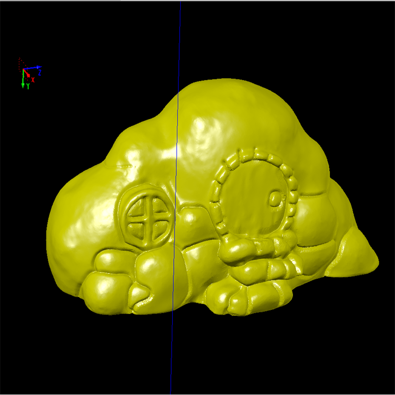 云朵房子卡通三维立体图圆雕图纸stl文件雕刻机3d打印模型素材