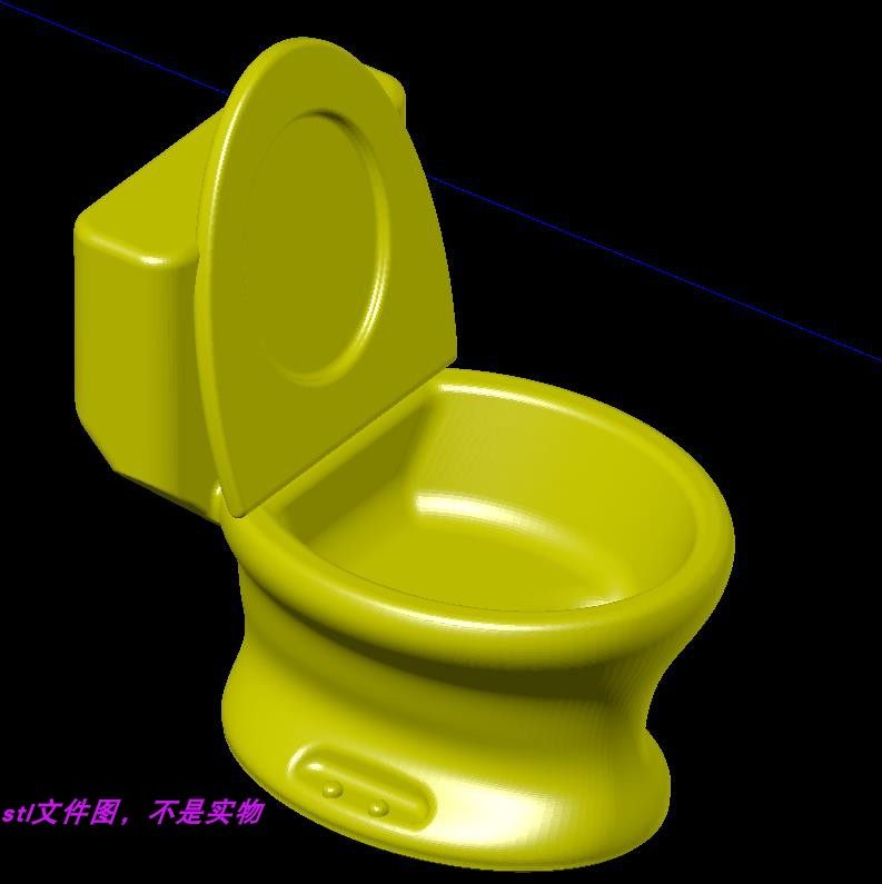 马桶洗手间浴室家具手办三维立体图stl文件雕刻机3D打印模型素材