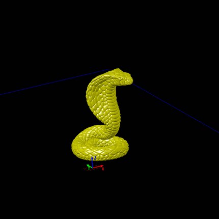 眼睛蛇动物卡通三维立体图圆雕图纸stl文件雕刻机3D打印模型素材