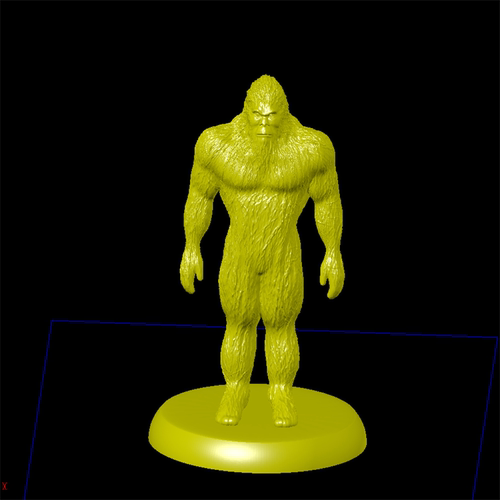 大脚怪野人原始人雪人物建模三维立体图stl文件雕刻机3D打印模型