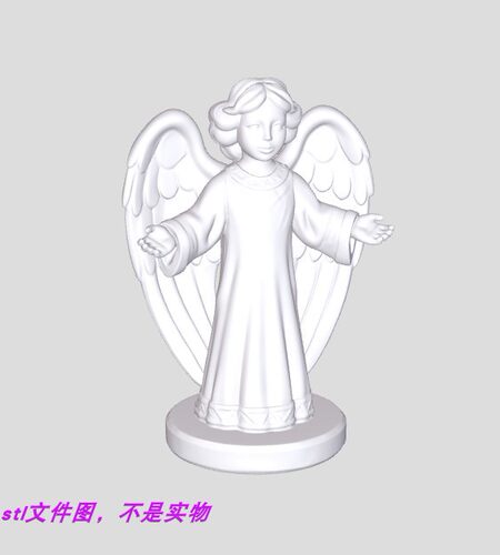 天使之翼女孩祈祷人物摆三维立体stl文件3D打印模型素材
