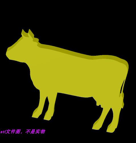 红牛野牛母牛公牛平面手办动物宠物三维立体stl文件图3D打印模型