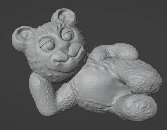 草莓熊艺术卡通动物装饰三维机雕立体圆雕stl文件雕刻3D打印模型