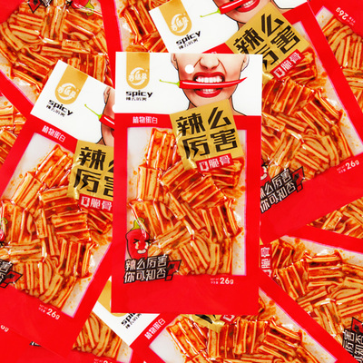 辣么厉害Q脆骨脆爽辣片水晶辣皮粉皮零食麻辣爽口解馋凉皮辣条