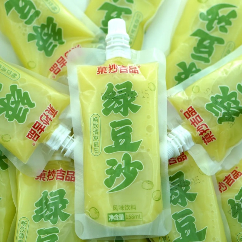 绿豆沙风味饮料158ml早餐清凉解馋商用饮品袋装冰镇饮料批发整箱