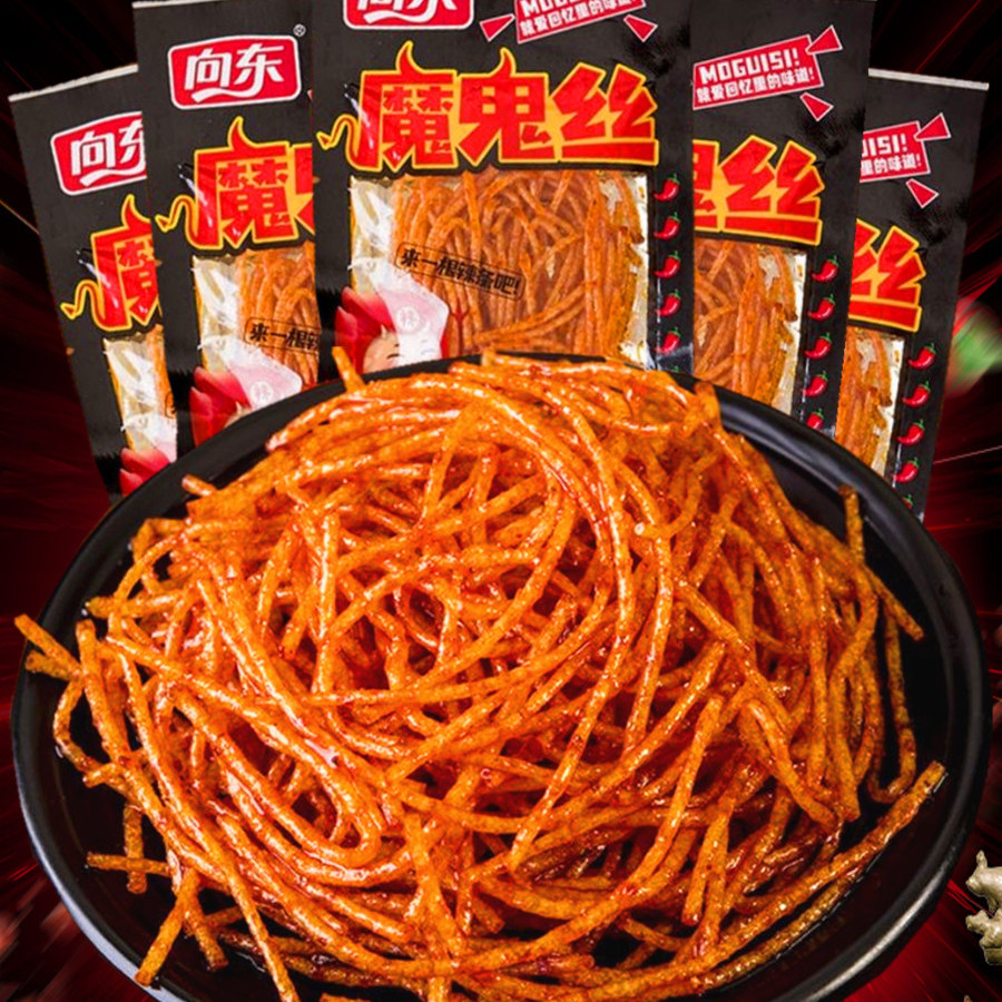 向东魔鬼辣丝辣条小包面筋香辣麻辣宿舍追剧休闲零食湖南特产辣条