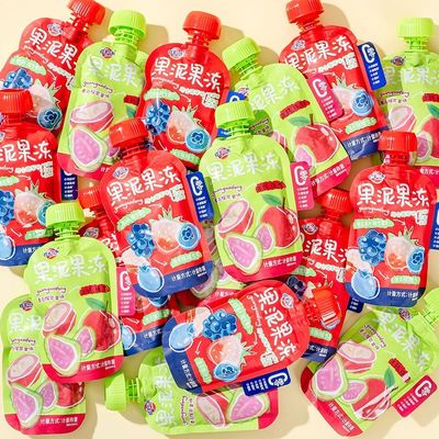 【含维生素A】蜡笔小新560g可吸吸果冻儿童休闲零食50%原果汁果冻