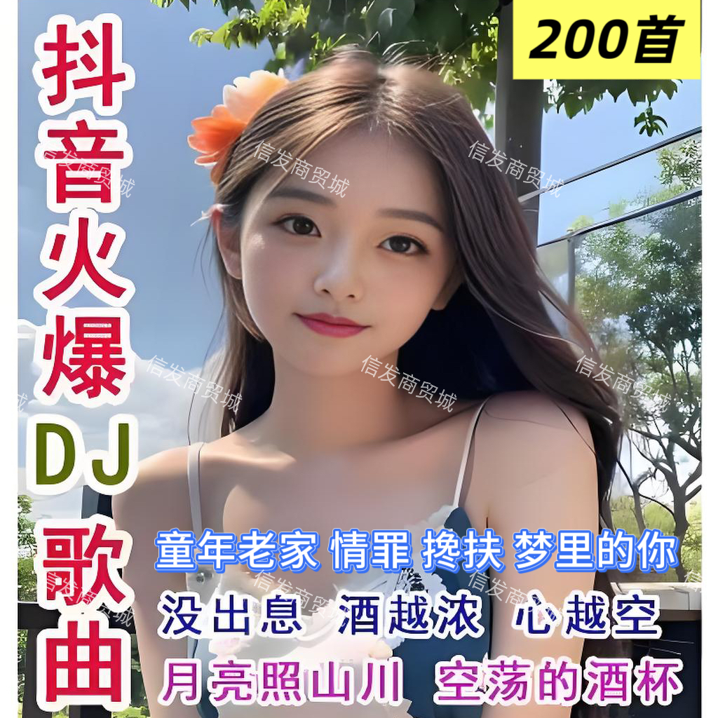 抖音火爆DJ歌曲U盘小音响收音机播放器用流行歌曲TF内存卡音频MP3