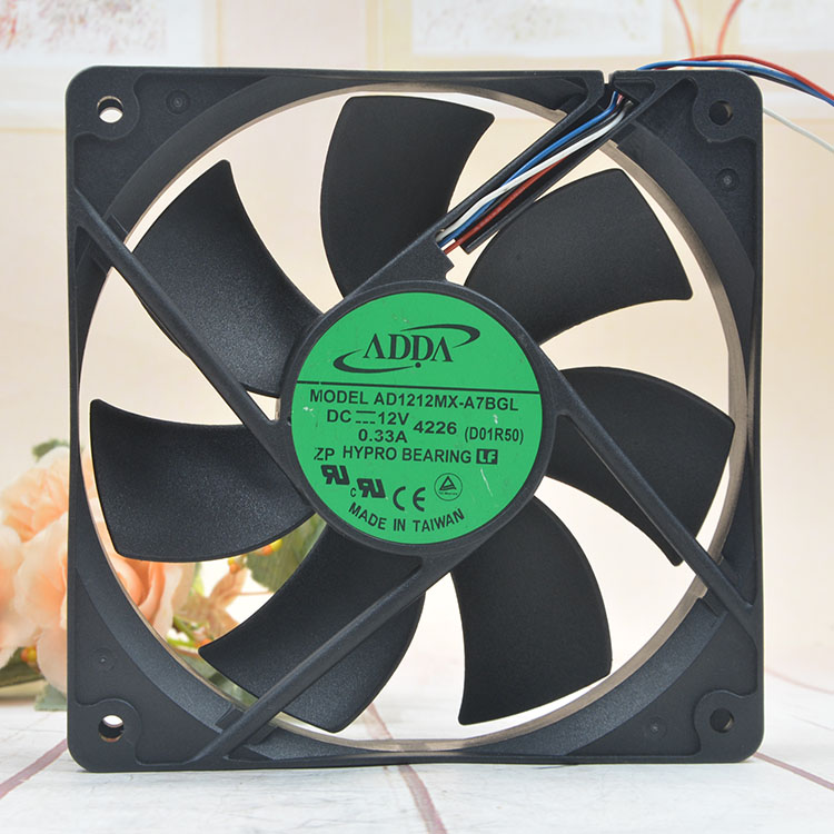 AD1212MX-A7BGL 12V 0.33A 12025 12CM机箱主板调速电源风扇