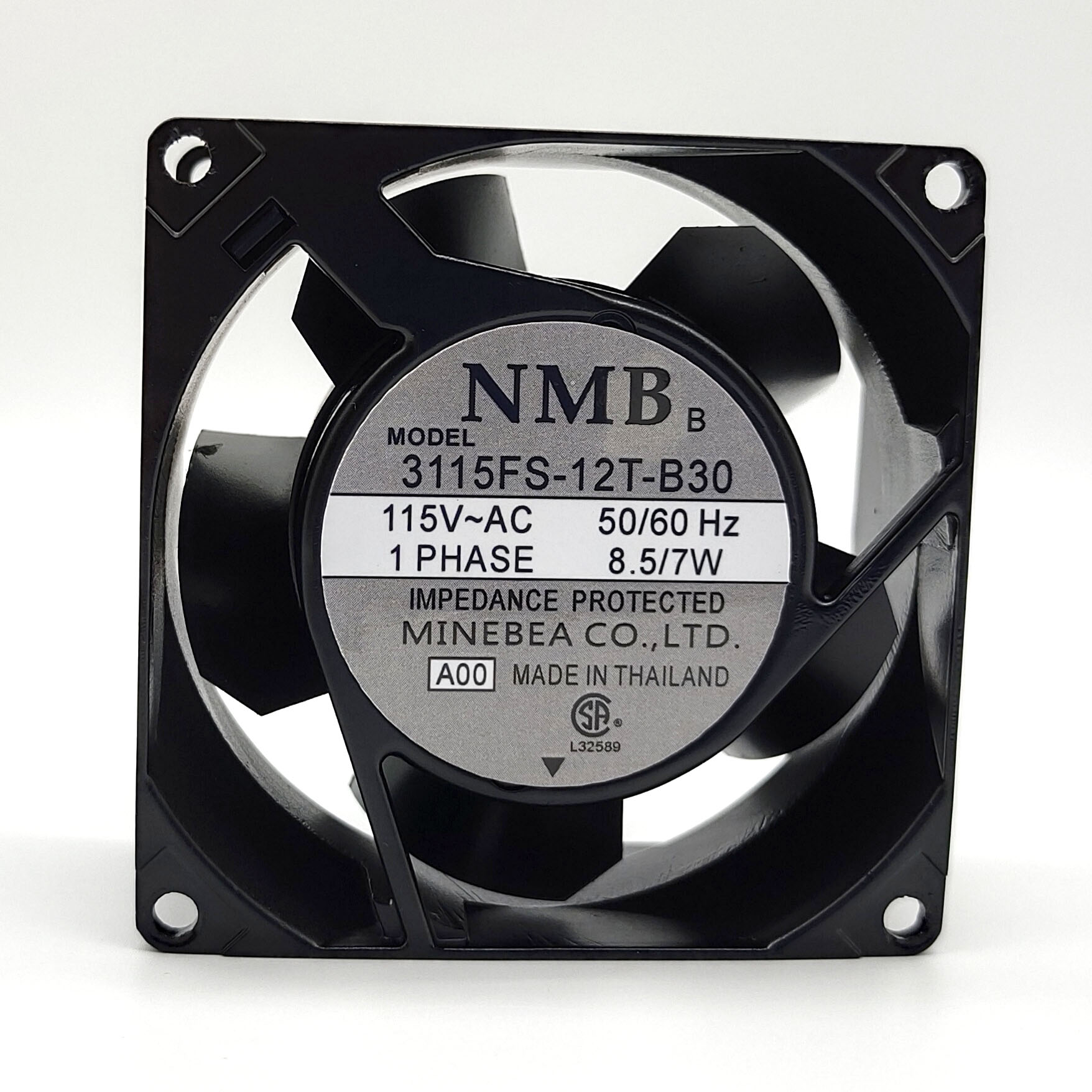 美蓓亚 3115FS-12T-B30 8038 8cm/厘米115V 7W 变频器散热风扇