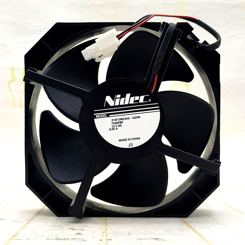 日本Nidec Z15I12MS3A5-52Z99 15cm DC12V 0.08A冰箱内置散热风扇
