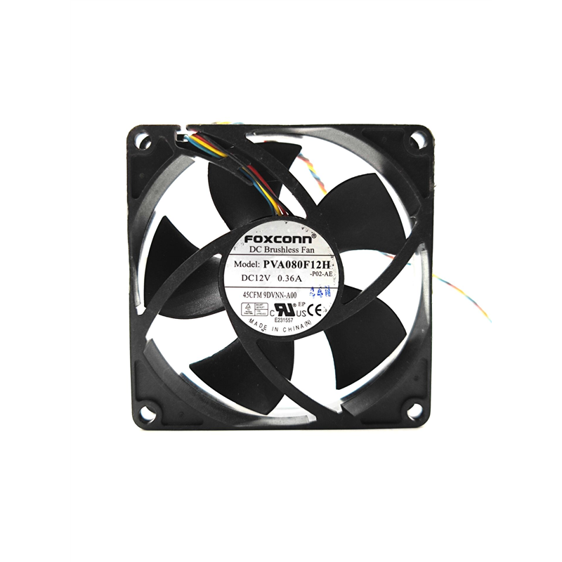 8020 12V 8CM台式电脑机箱CPU静音散热风扇4线PWM温控