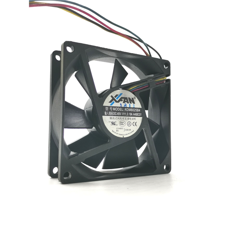 RDM8025B4 XFAN欣瑞联 8025 48V 0.18A 4线PWM服务器机柜散热风扇