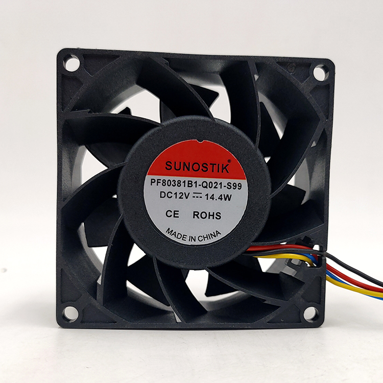 全新 SUNOSTIK PF80381B1-Q021-S99 12V 14.4W 8038 8CM 散热风扇