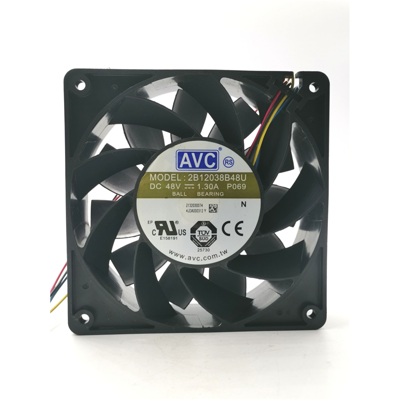 2B12038B48U  12038 48V 1.30A 4线PWM 直流暴力散热风扇