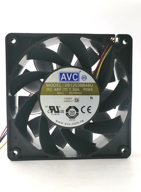 2B12038B48U  12038 48V 1.30A 4线PWM 直流暴力散热风扇