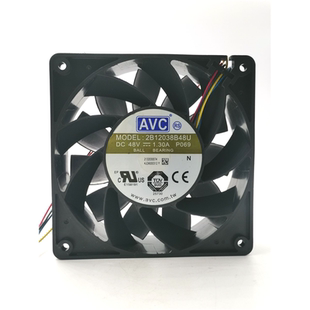 2B12038B48U 12038 48V 1.30A 4线PWM 直流暴力散热风扇