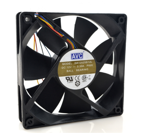 原装 AVC DA12025B12L 12V 0.3A 12cm 12025超静音4针PWM散热风扇