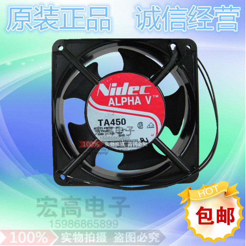 原装NIDEC 12038 12CM 230V交流风扇 TA450 A30135-89 930467风扇