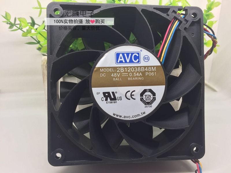 AVC 2B12038B48M 48V 0.54A 12038 12cm 服务器 工控机 散热风扇
