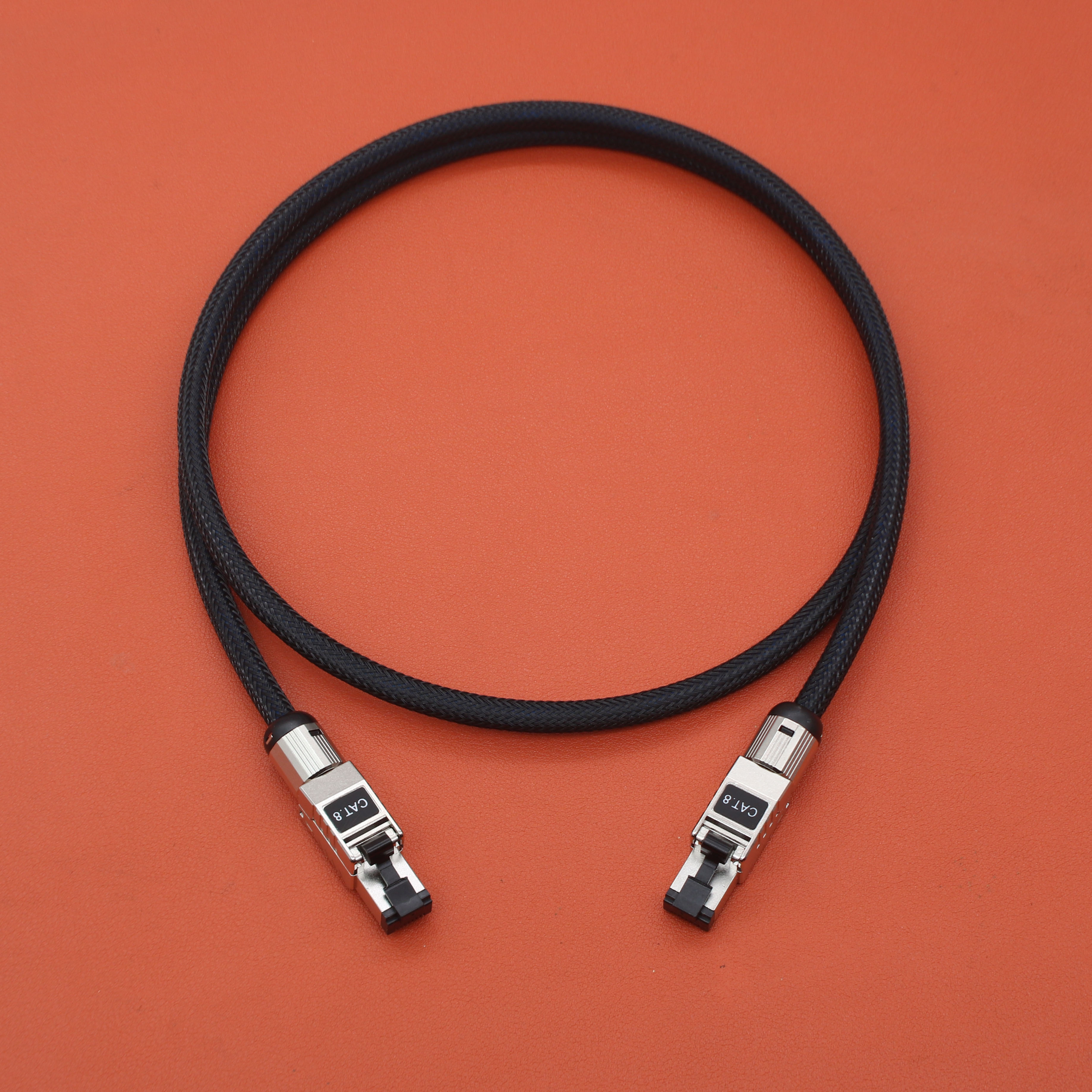 电竞八类网线家用音响万兆hifi屏蔽宽带8类高速千兆cat8网络跳线