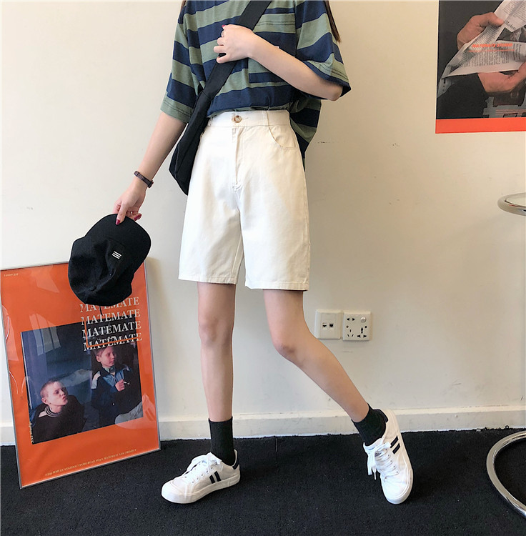 Real shot Korean casual high waist and thin versatile panties