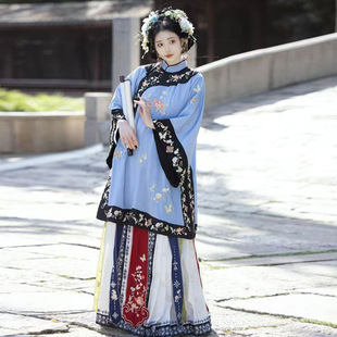 原创大院罗衣少奶奶服装锦绣古董清汉女重工马面刺绣晚清服饰