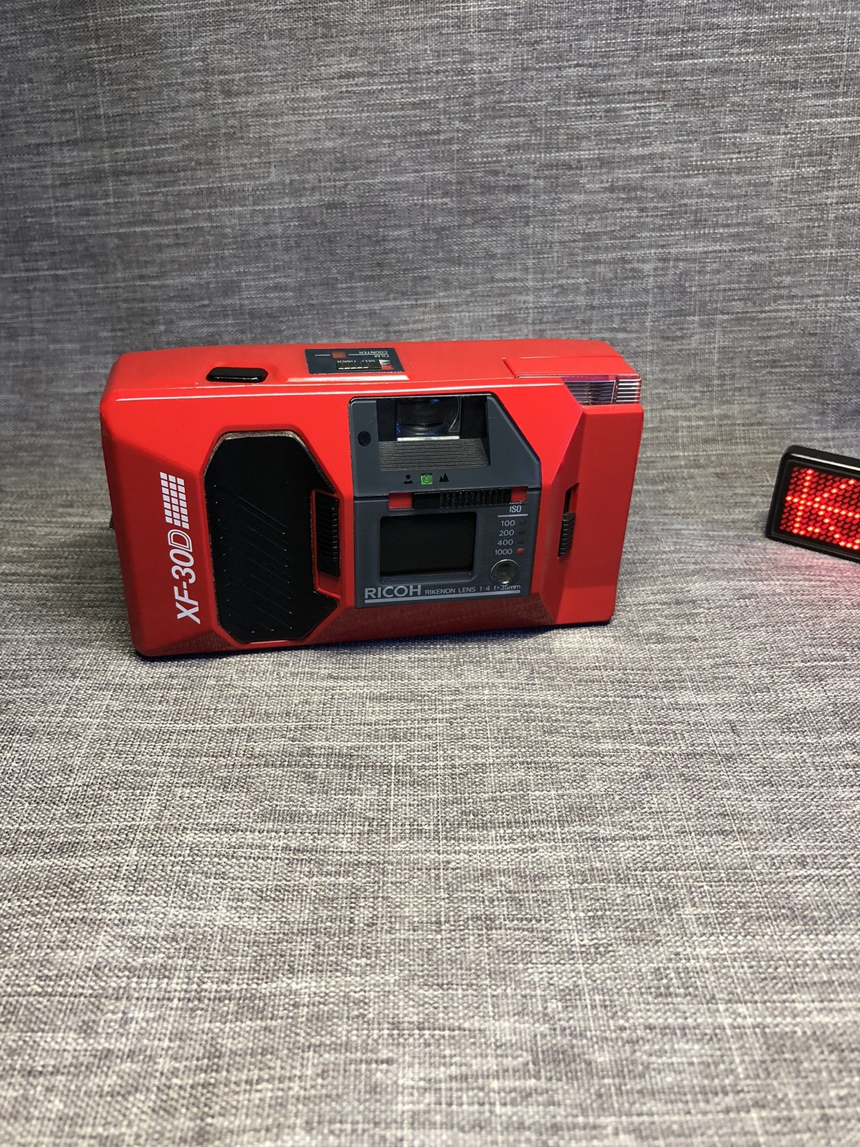 ricoh里光红色135胶卷胶片菲林中古复古旁轴相机功能好喜庆