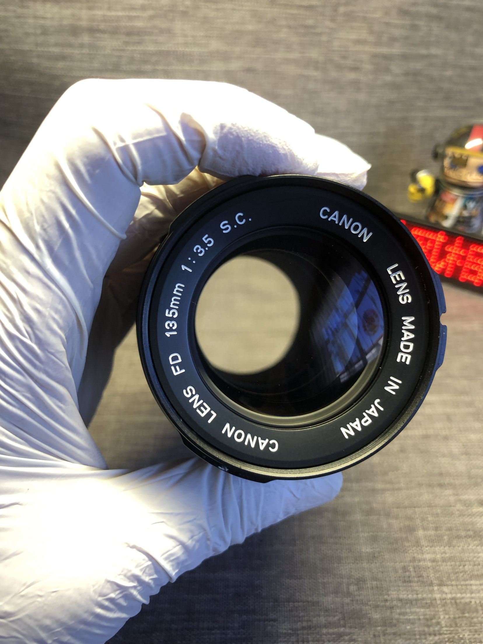 canon佳能FD口135焦段1:3.5 s.c金属定焦镜头成色好功能好