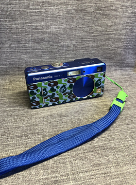 松下lumix dmc-f1蓝色涂装金属外壳ccd数码相机功能好成像复古