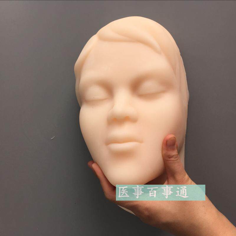 硅胶头模注射线雕埋线练习面部模型微创学习指导微整道具化妆人头