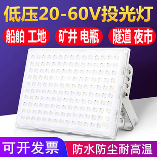 LED低压交流直流24v36v48v伏投光灯户外防水矿井渔船用工地蚂蚁灯