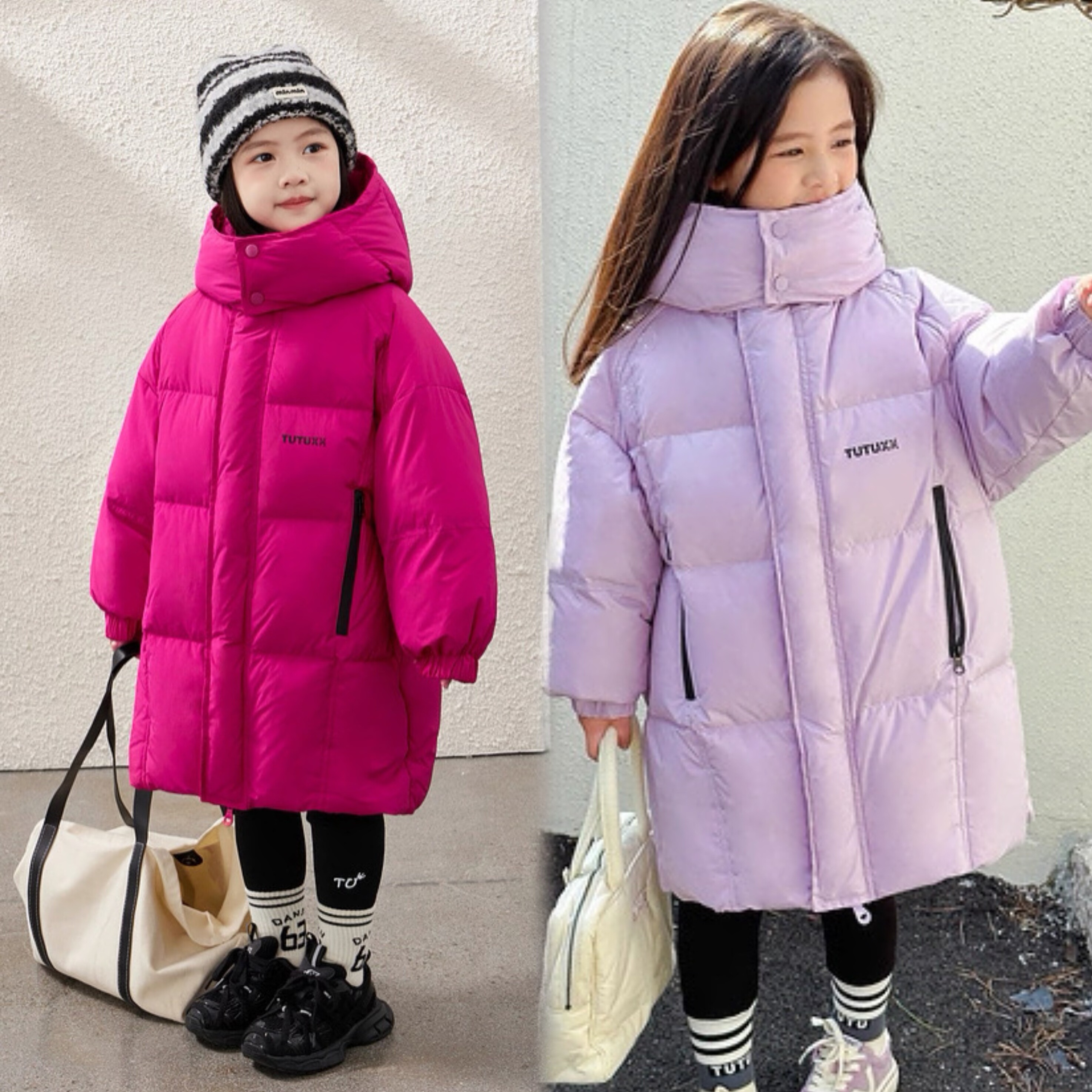 中小儿童童装男童羽绒服2025冬季儿童新款女童中长款加厚保暖外套